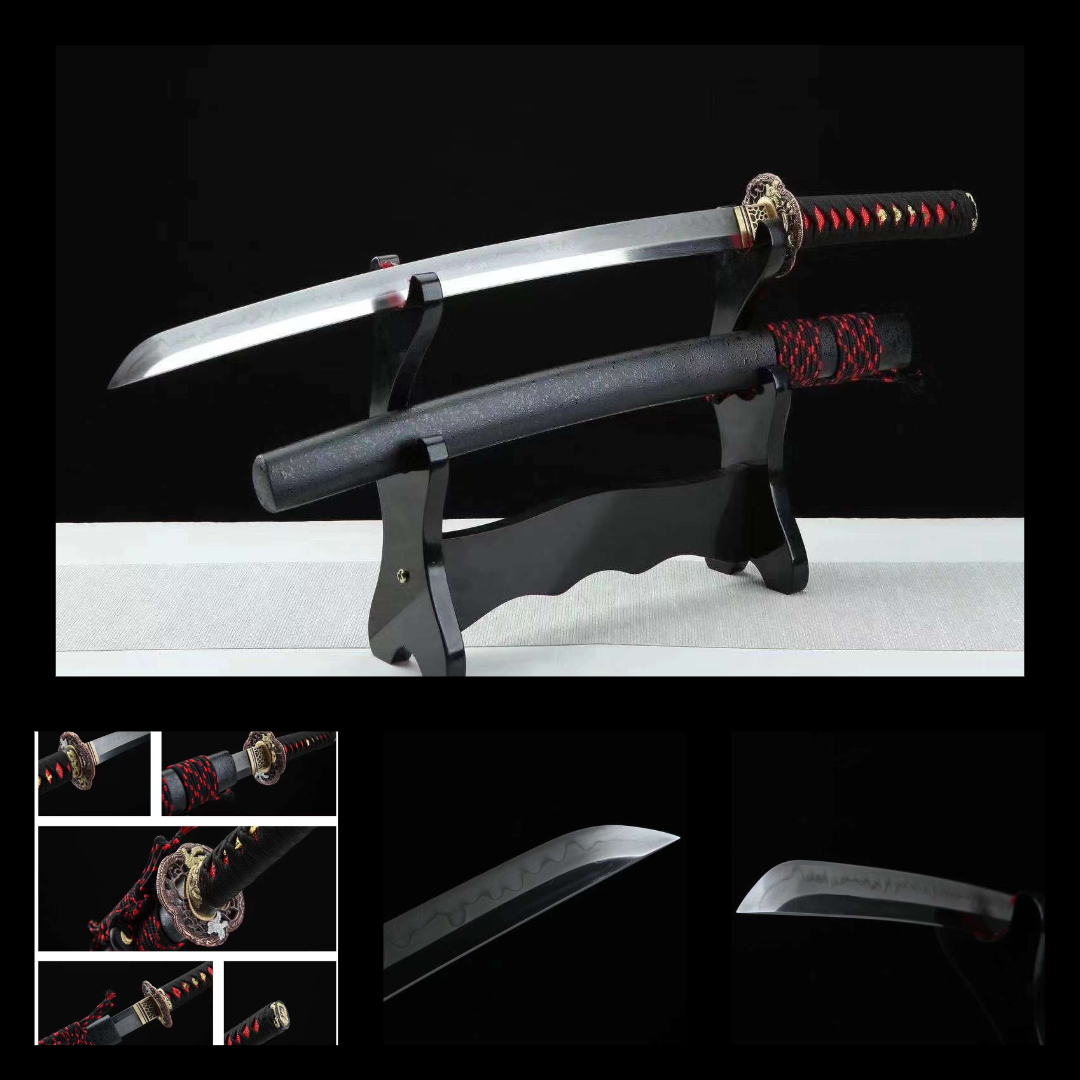 Wakizashi thép t10 / CLAY TEMPERED [MSP 13]